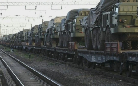 Russia military convoy spotted near border with Ukraine